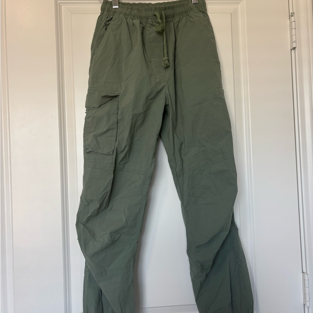 Sweaty Betty Quinn Utility Cargo Jogger Size 4 Olive Green Athleisure - Picture 2 of 7